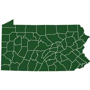 photo of PA state map
